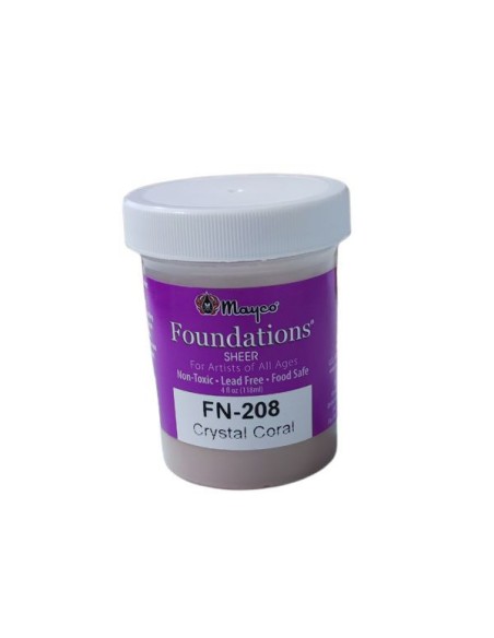 Mayco foundations sheer crystal coral smalto per ceramica traslucido