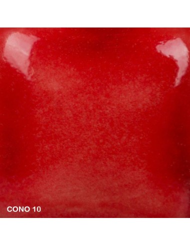 Mayco Foundation red opaque smooth high gloss finish cone 10