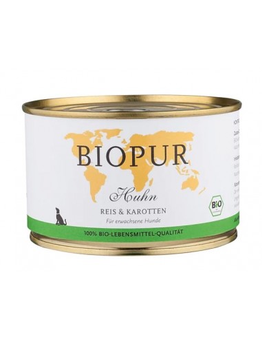 Biopur natural wet dog food  chicken rice carrots
