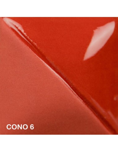 Engobbio sottocristallina mayco fundamentals fire engine red cono 6