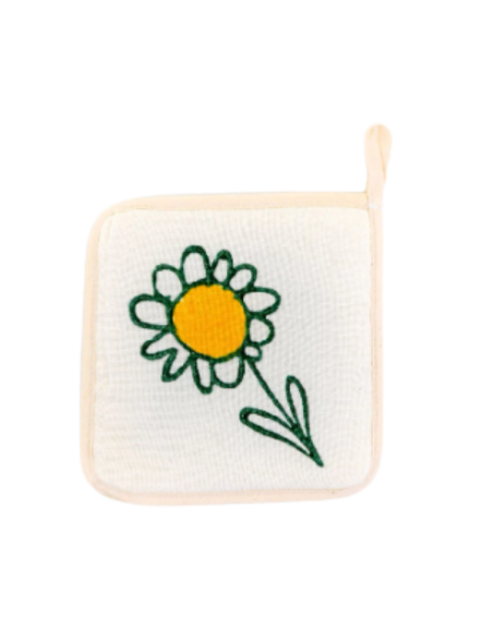 Presina in misto lino  con stampe tipiche romagnole