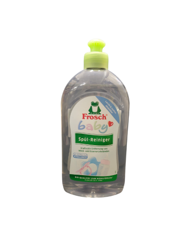 Pulisci stoviglie e biberon con Frosch Baby, detersivo piatti ipoallergenico,