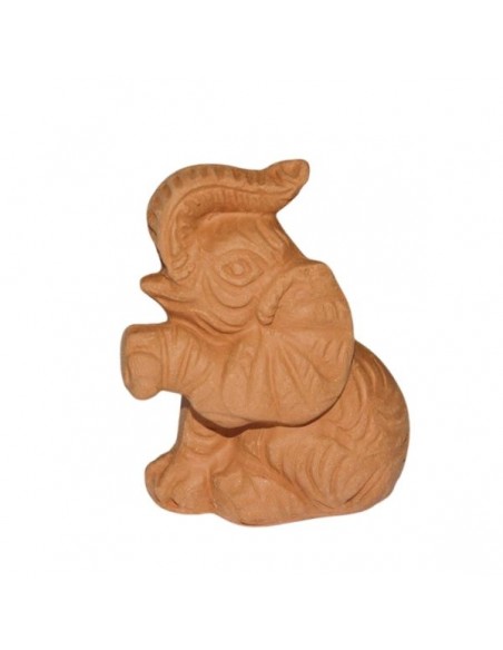 Elefantino in ceramica terracotta di Faenza
