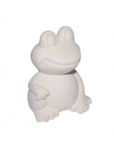 Rana bianca in ceramica di Faenza