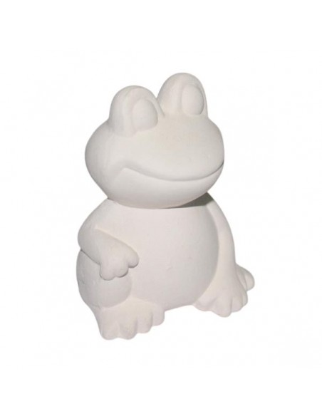 Rana bianca in ceramica di Faenza da decorare