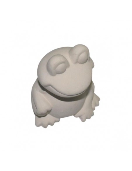 Rana bianca in ceramica di Faenza da decorare