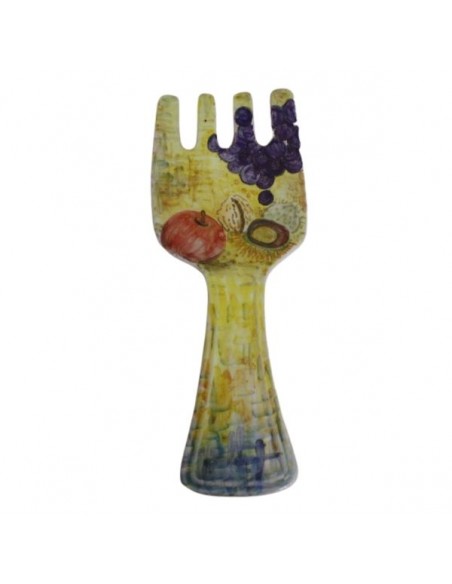 Spoon holder or ladle holder, hand painted by Faenza artisancraft. Made in Italy