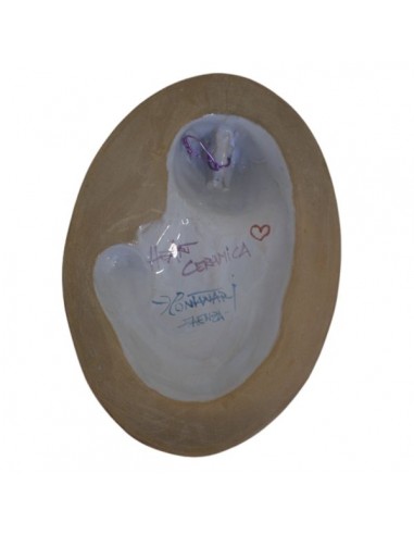 Immagine sacra bassorilievo in ceramica Madonna con bambino