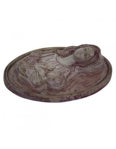 Immagine sacra bassorilievo in ceramica Madonna con bambino