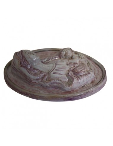 Immagine sacra bassorilievo in ceramica Madonna con bambino