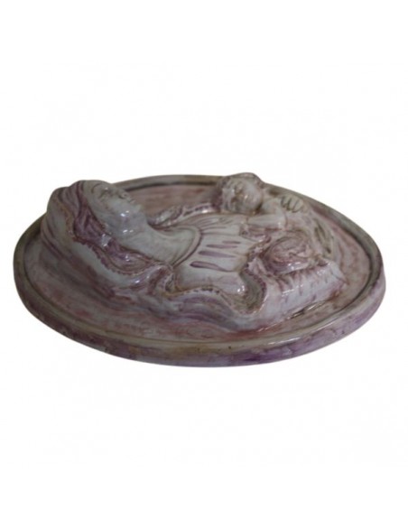 madonna and child in ceramic relief