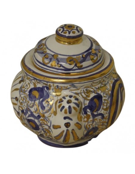 Servizio da caffe in ceramica di Faenza decorazione melograno