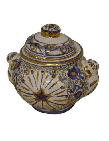 Servizio da caffe in ceramica di Faenza decorazione melograno