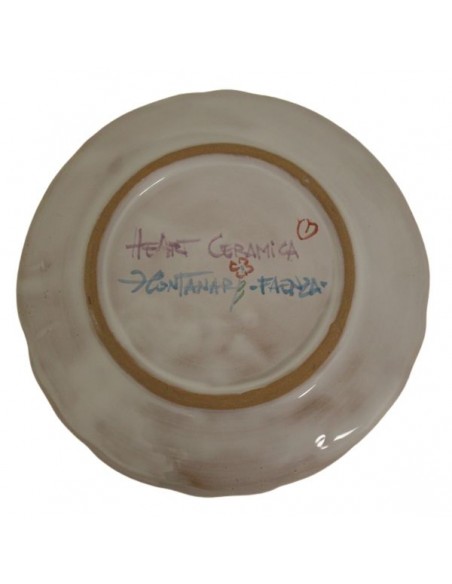 Servizio da caffe in ceramica di Faenza decorazione melograno