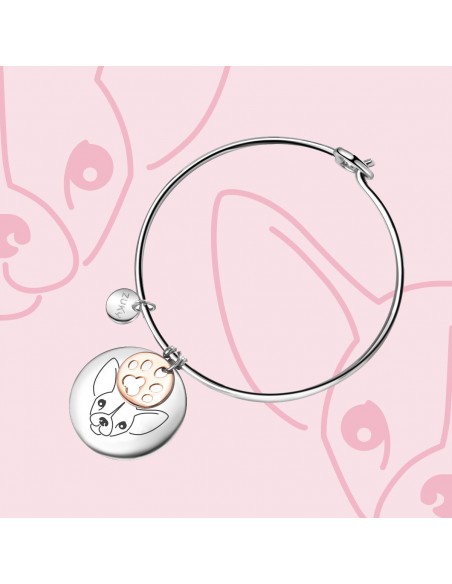 Bracciale rigido in acciaio con incisione chihuahua Bracciale rigido in acciaio con incisione chihuahua