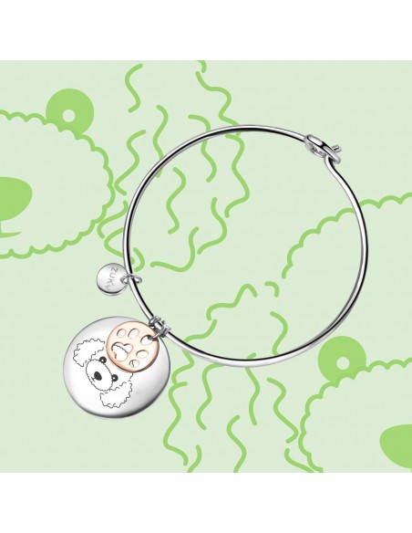 Made in Italy steel bracelet for poodle lovers.