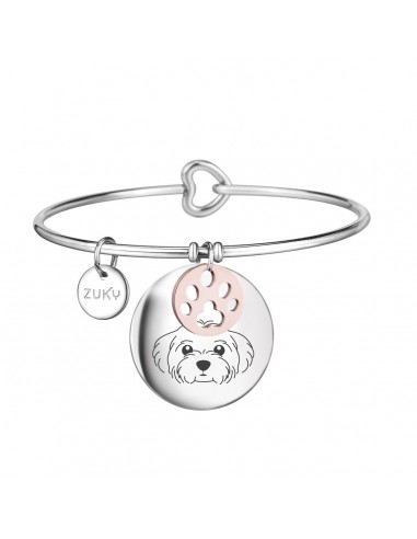 made in italy steel bracelet zuki for maltese lovers