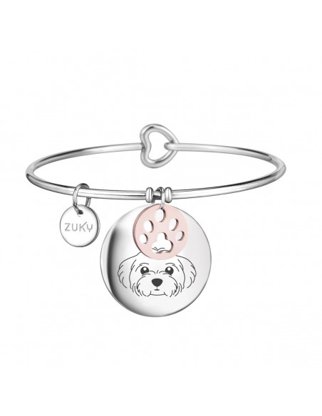 made in italy steel bracelet zuki for maltese lovers