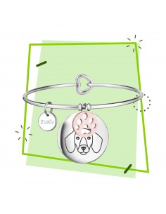 Dachshund loverssteel bracelet made in italy