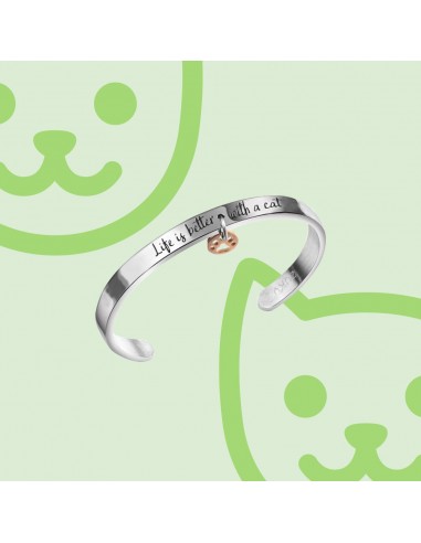 Life is better with a cat engraved steel...