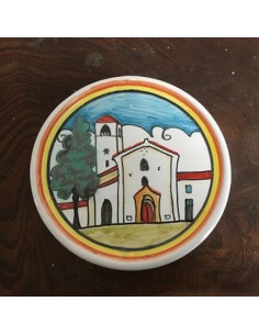 sottobicchiere fermacarte in ceramica di faenza