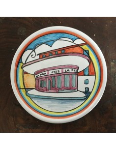 sottobicchiere fermacarte in ceramica di faenza