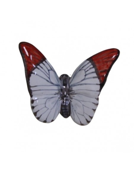 Farfalla in ceramica di faenza decorata a mano made in italy