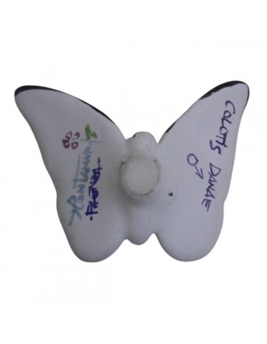 Farfalla in ceramica di faenza decorata a mano made in italy