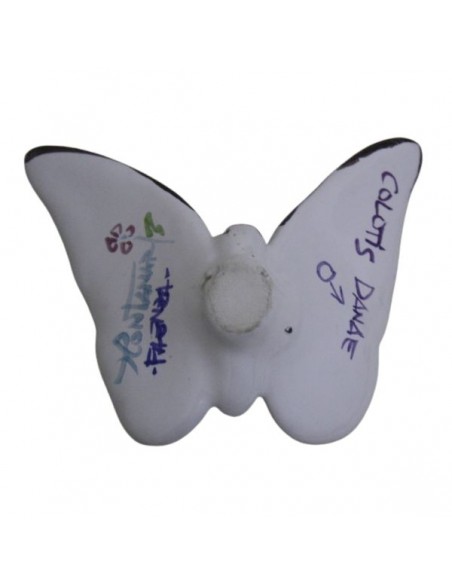Farfalla in ceramica di faenza decorata a mano made in italy