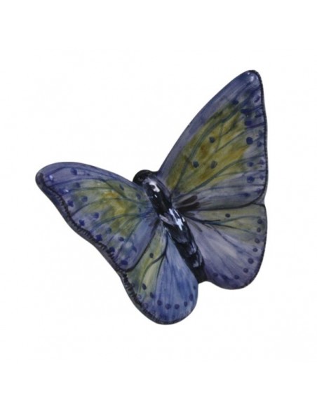 Farfalla in ceramica di faenza decorata a mano made in italy