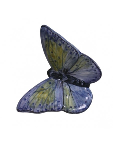 Farfalla in ceramica di faenza decorata a mano made in italy