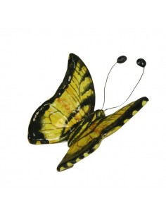 Farfalla in ceramica gialla e nera