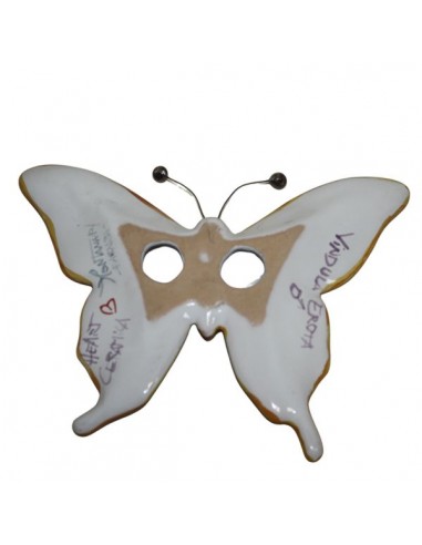Farfalla in ceramica di faenza decorata a mano made in italy