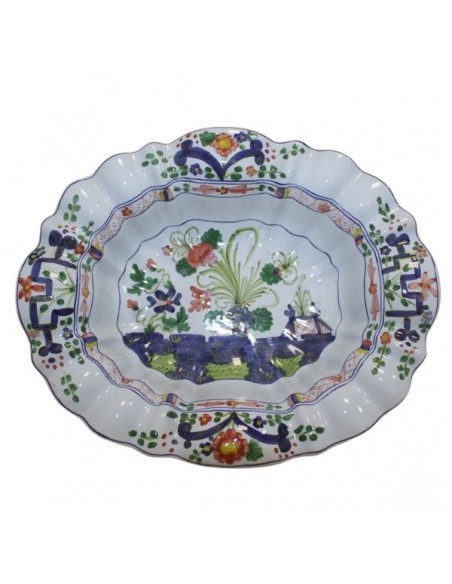 Centrotavola con alzata ceramica decoro garofano