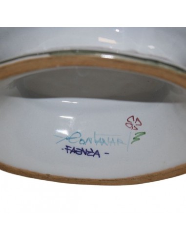 Centrotavola con alzata ceramica decoro garofano