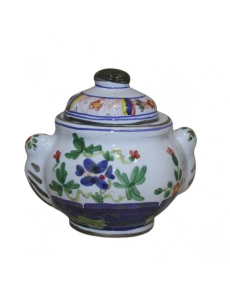 Servizio da caffe in ceramica decorato garofano