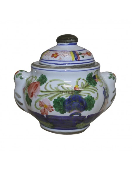 Servizio da caffe in ceramica decorato garofano