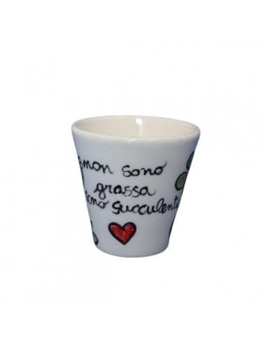 Tazzine in ceramica illustrate da Vania Bellosi