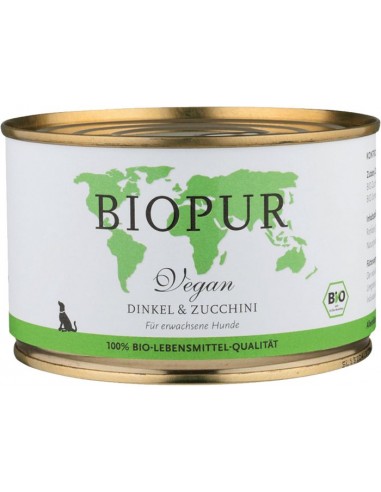 Cibo umido BioPur vegan farro e zucchine per cani